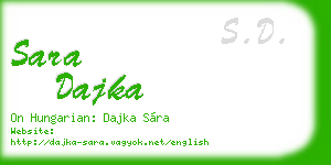 sara dajka business card